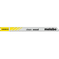 5 пилкових U-подібних полотен для лобзиків Metabo «Clean Wood», 82/2,5 мм (623943000)
