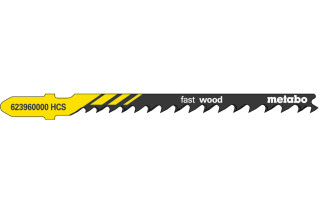 5 лобзиковых пилок Metabo «Fast Wood», 74 мм/Progr. (623960000)
