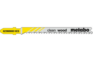 5 лобзиковых пилок Metabo «Clean Wood», 74/ 2,7 мм (623969000)