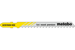5 лобзиковых пилок Metabo «Fast Wood Premium», 74/ 4,0 мм (623976000)