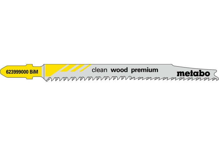 5 пилкових полотен для лобзиків Metabo «Clean Wood Premium», 93/ 2,2 мм (623999000)