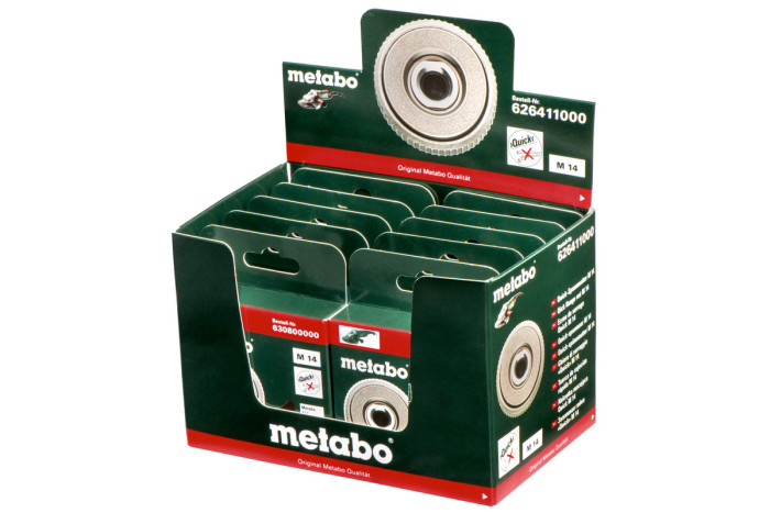 10 быстрозажимных гаек Metabo M 14/ подставка (626411000)