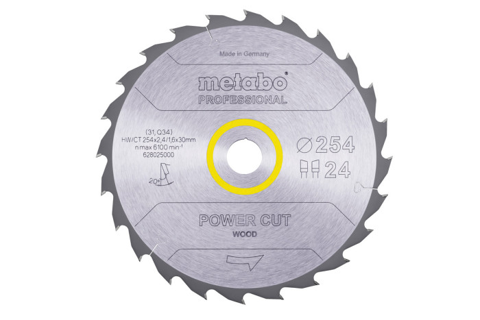 Пильное полотно Metabo «Power Cut Wood — Professional», 254x30, Z24 WZ 20° (628025000)