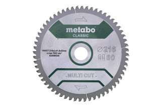 Пильное полотно Metabo «Multi Cut - Classic», 216x30 Z60 FZ/TZ 5°neg /B (628655000)