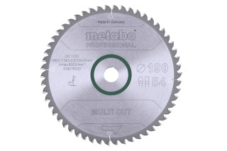 Пильное полотно Metabo «Multi Cut — Professional», 190х20, Z54 FZ/TZ 5°neg. (628076000)