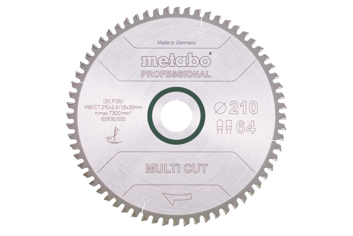 Пилкове полотно Metabo «Multi Cut — Professional», 210x30, Z64 FZ/TZ, 5°neg. (628082000)