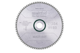 Пильное полотно Metabo «Multi Cut — Professional», 254x30, Z80 FZ/TZ, 5° (628093000)