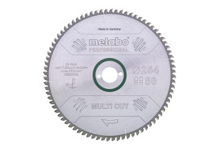 Пильное полотно Metabo «Multi Cut — Professional», 254x30, Z80 FZ/TZ, 5°neg. (628223000)