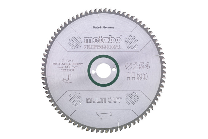 Пильное полотно Metabo «Multi Cut — Professional», 254x30, Z80 FZ/TZ, 5°neg. (628223000)