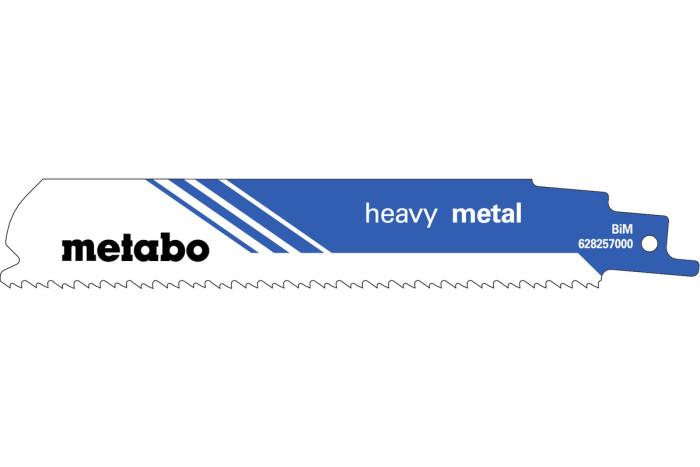 5 пилкових полотен для шабельних пил Metabo «Heavy Metal», 150 x 1,1 мм (628257000)