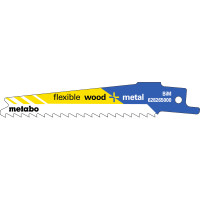 5 пилок для сабельных пил Metabo «Flexible Wood + Metal», 100 x 0,9 мм (628265000)
