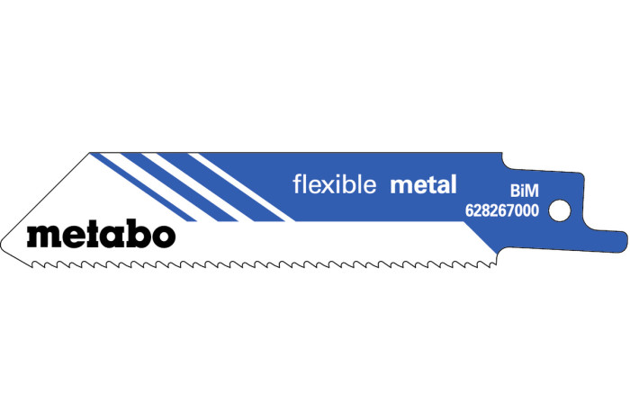5 пилок для сабельных пил Metabo «Flexible Metal», 100 x 0,9 мм (628267000)