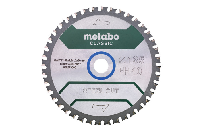 Пильное полотно Metabo «Steel cut — Classic», 165X20 Z40 FZFA/FZFA 4° (628273000)