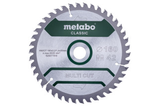 Пильное полотно Metabo «Multi Cut - Classic», 160x20 Z42 FZ/TZ 5° (628277000)