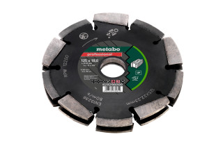 Алмазный универсальный фрезеровальный круг Metabo 125x18x22,23 mm, "UP","professional", Unviversal (628298000)