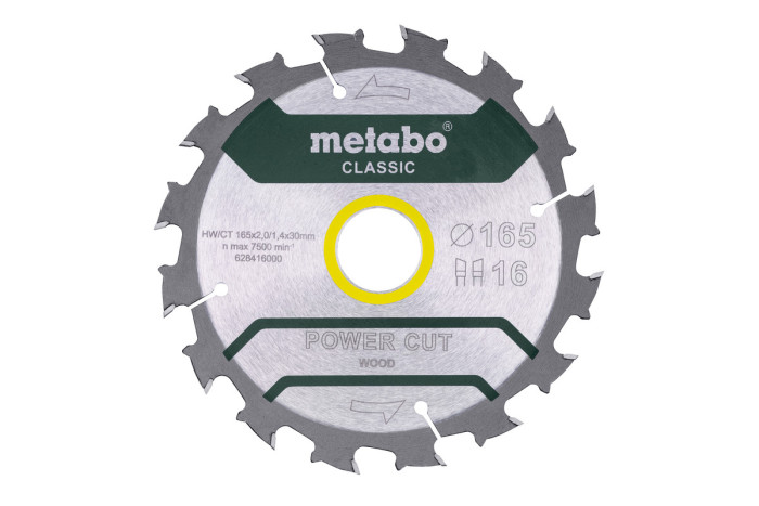 Пиляльний диск PowerCutClassic 165x30 16WZ 5° (628416000)