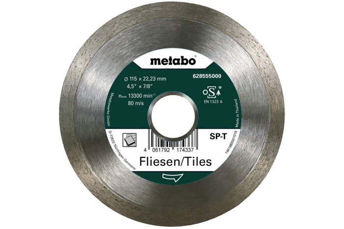Алмазный отрезной диск Metabo 115x22,23 mm, SP-T (628555000)