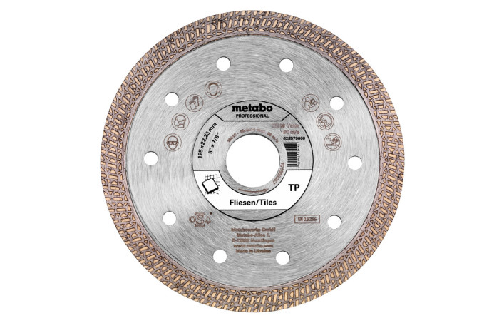 Алмазный отрезной диск Metabo 125x22,23 mm, "TP", Плитка "professional" (628579000)