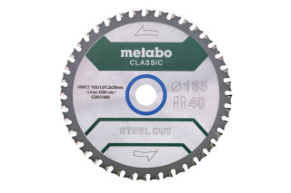 Пилкове полотно Metabo «Steel Cut — Classic», 165x20 Z40 FZFA/FZFA 4° /B (628651000)