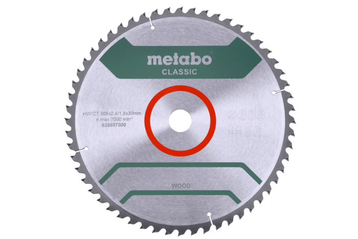 Пильное полотно Metabo «Precision Cut Wood — Classic», 305x30 Z56 WZ 5°neg /B (628657000)