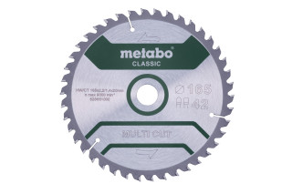 Пильное полотно Metabo «Multi Cut - Classic», 165x20 Z42 FZ/TZ 5° /B (628661000)