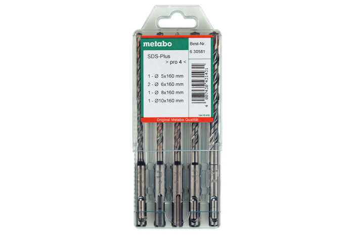 Набір бурів Metabo SDS-Plus PRO 4, 5 предметів (630581000)