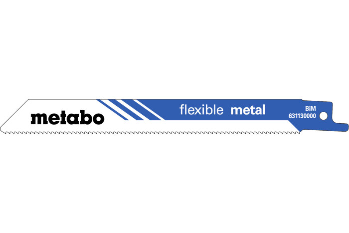2 пилкових полотна для шабельних пил Metabo «Flexible Metal», 150 x 0,9 мм (631130000)