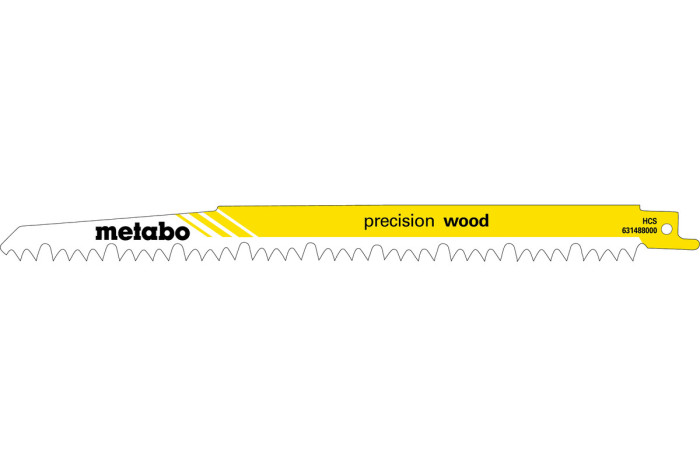 25 пилкових полотен для шабельних пил Metabo «Precision Wood», 240 x 1,5 мм (628245000)