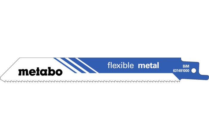 100 пилок для сабельных пил Metabo «Flexible Metal», 150 x 0,9 мм (625491000)