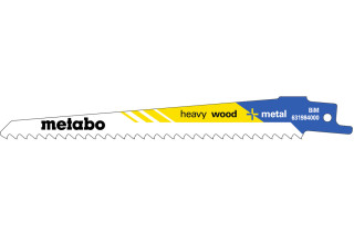 5 пилкових полотен для шабельних пил Metabo «Heavy Wood + Metal», 150 x 1,25 мм (631984000)