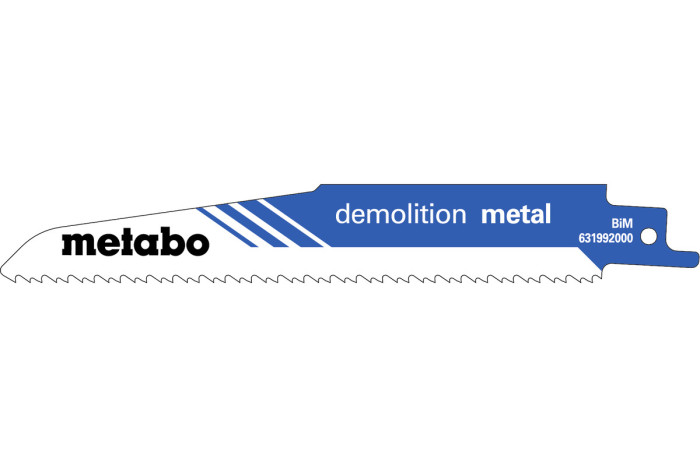 5 пилок для сабельных пил Metabo «Demolition Metal», 150 x 1,6 мм (631992000)