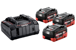 Набор аккумуляторов Metabo 18В 3×5,5А·ч + зарядное устройство ASC 145 (685074000)