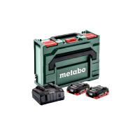 Набір акумуляторів Metabo 18В 2×4А·год + зарядний пристрій ASC 145 + кейс metaBOX (685130000)
