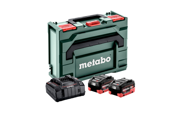 Набір акумуляторів Metabo 18В 2×8А·год + зарядний пристрій ASC 145 + кейс metaBOX (685131000)