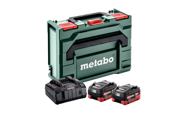 Набор аккумуляторов Metabo 18В 2×10А·ч + зарядное устройство ASC 145 + кейс metaBOX (685142000)