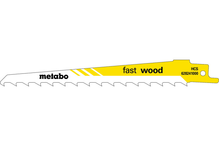 2 пилкових полотна для шабельних пил Metabo «Fast Wood», 150 x 1,25 мм (628240000)