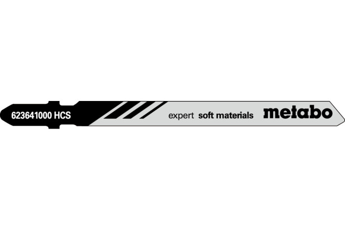 5 пилкових полотен для лобзиків Metabo «Expert Soft Materials», 74 мм (623641000)