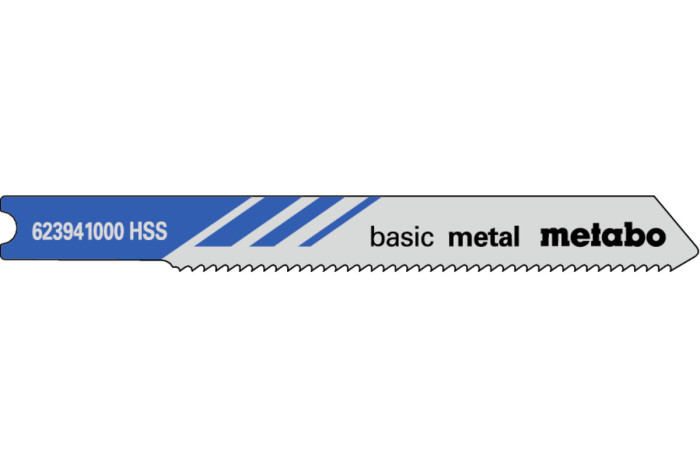 5 U-подобных пилок для лобзиков Metabo «Basic Metal», 52/1,2 мм (623941000)