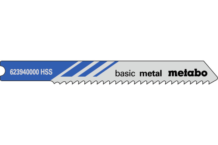5 U-подобных пилок для лобзиков Metabo «Basic Metal», 52/2,0 мм (623940000)