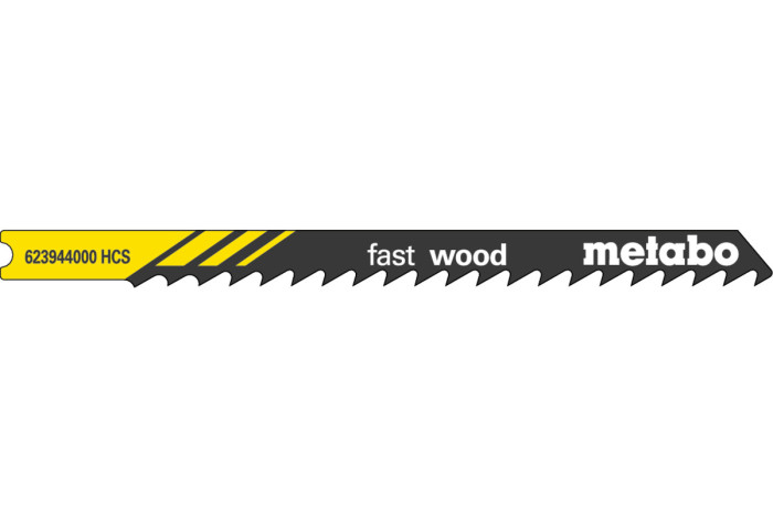 5 U-подобных пилок для лобзиков Metabo «Fast Wood», 82/4,0 мм (623944000)