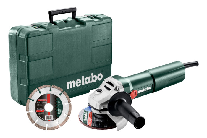 Кутова шліфувальна машина (болгарка) Metabo W 1100-125 Set (603614510)