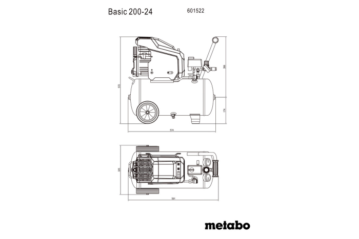 Компрессор Metabo Basic 200-24 (601522000)