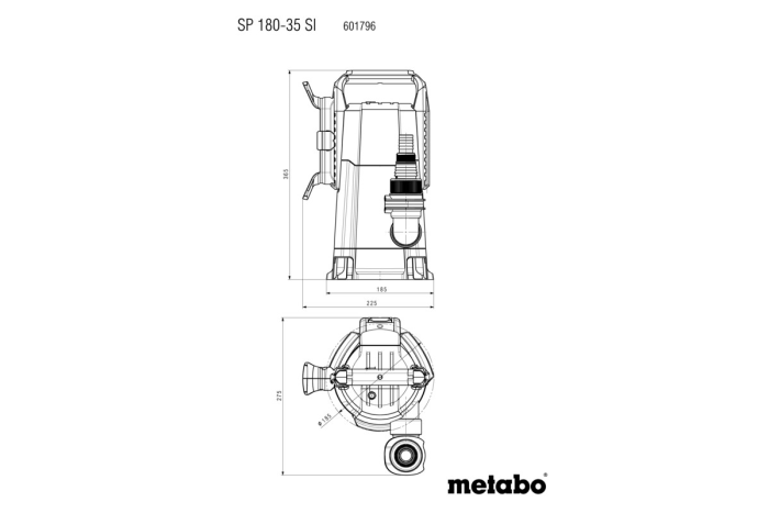 Погружной насос для грязной воды Metabo SP 180-35 SI (601796000)