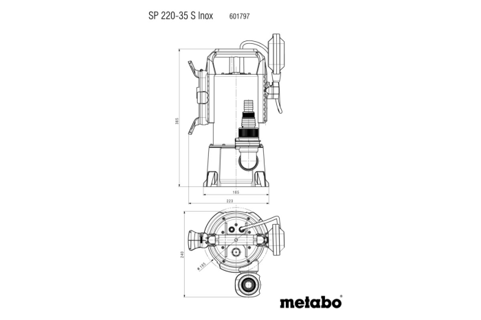 Погружной насос для грязной воды Metabo SP 220-35 S Inox (601797000)